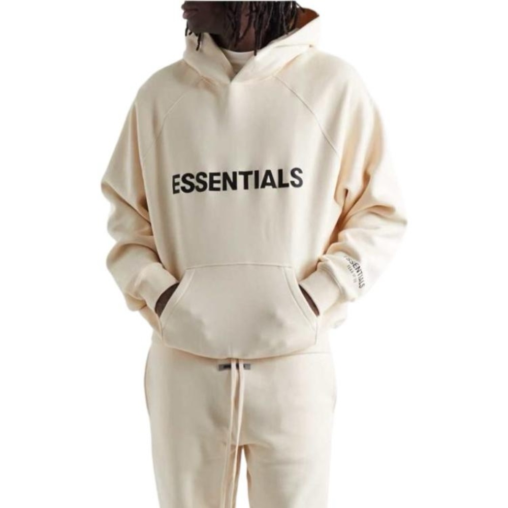 ESSENTIALS Fear Of God FW22 Pullover Hoodie in Buttercream Size XL - Picture 2 of 10
